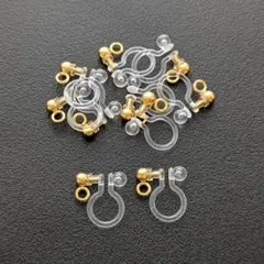 10個（5ペア）　ノンホールピアス　タテカン　ステンレス　ゴールド　＊1562