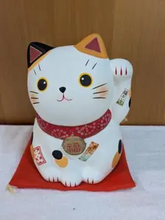 76 薬師窯　招き猫　貯金箱