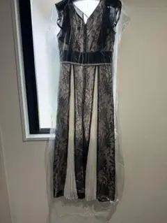 MERCURYDUO パイピングワッフルレースドレス