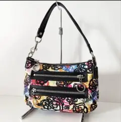 コーチ　ポピー花柄ショルダーバッグ
