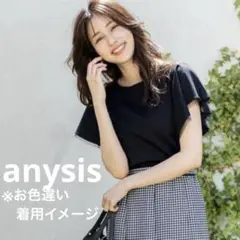 any SiSフリルスリーブ カットソー ブラウス トップス