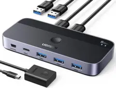 UGREEN USB3.0 切替器 2PCでUSB-C&Aデバイス共有 5Gbp
