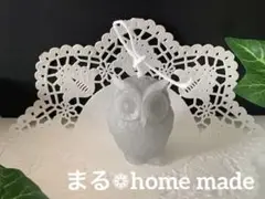 3.grayふくろう アロマキャンドル❁Handmade