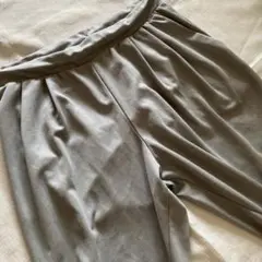 GU SPORTS ブルーグレー クロップドパンツ ウエストゴム