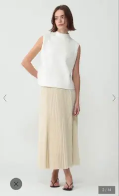 2025 セオリーリュクス Refined Pleats Pilil Skirt