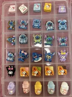 スティッチ キティ スヌ デコパーツ