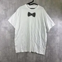オーバーサイズアメリカ古着リボンTシャツ/ホワイト