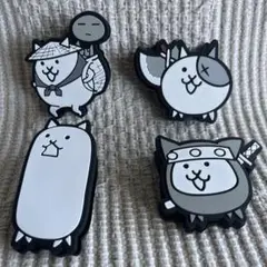 未使用品 プライズ品 にゃんこ大戦争 ラバークリップ 4点セット