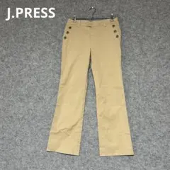 J.PRESS ベージュ フレアパンツ ボタン付き