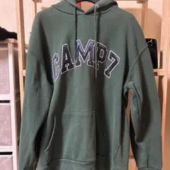 CAMP7フード付きパーカー 緑