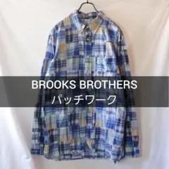 BROOKS BROTHERS パッチワーク 長袖シャツ ボタンダウン XL