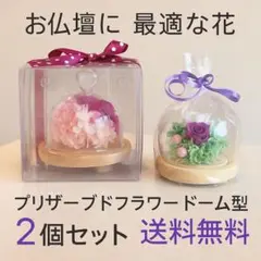 枯れない花 ドーム型仏壇用フラワー2個セット