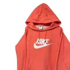 デカロゴ　ナイキNIKE フード　パーカー　ピンク　L