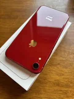 iPhone XR 64GB 赤　ACアダプタ.ライトニングケーブル未使用品付き