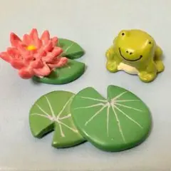 カエルと睡蓮のマグネットセット