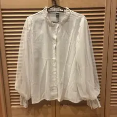 FRIFUL フリル付きホワイトシャツ M