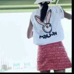 即発送Malbon ゴルフウエア半袖ユニセックスウサギデザイン TシャツMサイズ
