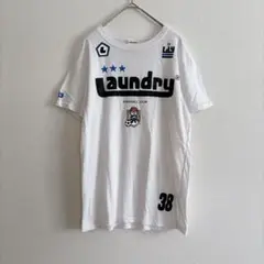 ランドリー　Tシャツ フットボールクラブ　白　S プリント　ロゴ　トップス　半袖