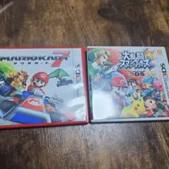 任天堂3ds ソフト　マリオカート7 大乱闘スマッシュブラザーズ