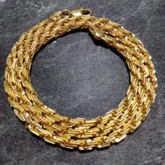 750 イタリア ITALY 18K ゴールド 50cm 多重チェーンネックレス