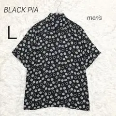 ブラックピア シャツ カットソー 半袖 総柄 メンズ L レトロ ヴィンテージ