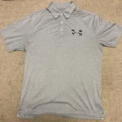 【美品】Under Armour ライトグレー ゴルフポロシャツ　サイズL