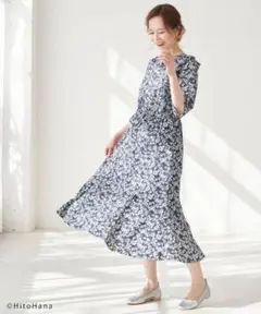 【HitoHana×ROPE' PICNIC】花柄ワンピース