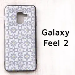 Galaxy Feel2 ケース カバー グレー タイル G-1