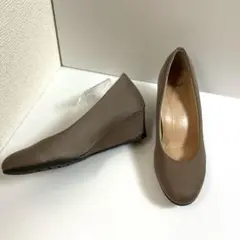 【新品未使用品】ニュートラル パンプス3E 幅広 ウェッジソール24cmベージュ