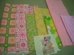AntiqueFabricPinks ピンクス生地はぎれ③