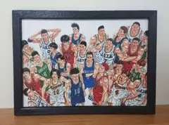 スラムダンク　全員集合ポスター　B5サイズ 額装品
