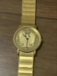 フランクリンミント コインウオッチ イーグル クオーツ【不動品】