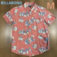 BILLABONG メンズアロハシャツM／ハイビスカス・鳥柄／美品