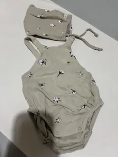 オーガニックズー　ロンパース&ボンネットセット
