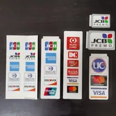 JCB、UC他各クレジットカード会社加盟店ステッカー 6枚セット　ノベルティ②
