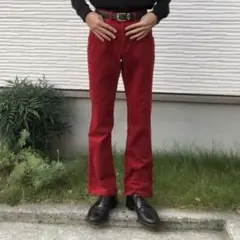 90s vintage フレアパンツ ウエスタンベルボトム レッド