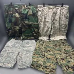 米軍実物 まとめ売 フィールドパンツ ハーフパンツ メンズ36 4枚セット 10