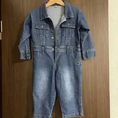 デニム　オーバーオール　90センチ 長袖