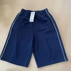 新品未使用 Wundou ネイビー　パイピングハーフパンツ　Lサイズ