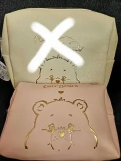 Care Bears ポーチセット クリーム・ピンクケアベア