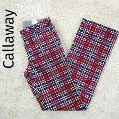 Callaway　裾上げなし未使用級　ゴルフ　起毛チェックパンツ