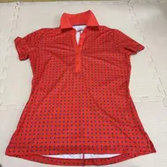 UNDER ARMOUR 赤 ドット柄 ポロシャツ SM