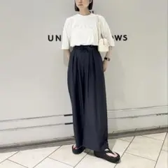今期2025春夏BEAUTY&YOUTH ツイル リボンベルト ワイドパンツ