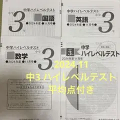 早稲田アカデミー　ハイレベルテスト　中3 11月　特訓クラス　必修テスト
