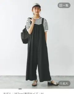 完売グローバルワークイージーケアワイドサロペットスミクロL美品