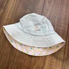美品 シューラルー キッズ 帽子 SHOOLARUE フラミンゴ デニムハット