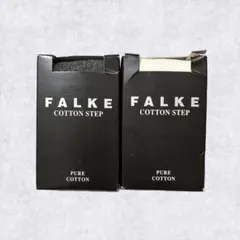 FALKE ファルケ COTTON STEP グレー　ホワイト　39-42 2足