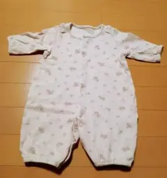 秋冬用　ピンク花柄ロンパース２点