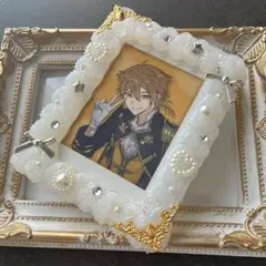 ホイップデコ トレカケースデコ【クリアホワイト③】【偏光パールカラー青】