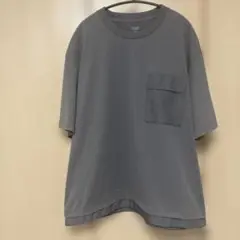 GU メンズ　 半袖Tシャツ ポケット付き　グレー
